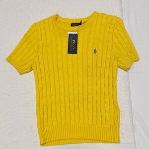 Polo Ralph Lauren Yellow Cable Knit Blouse